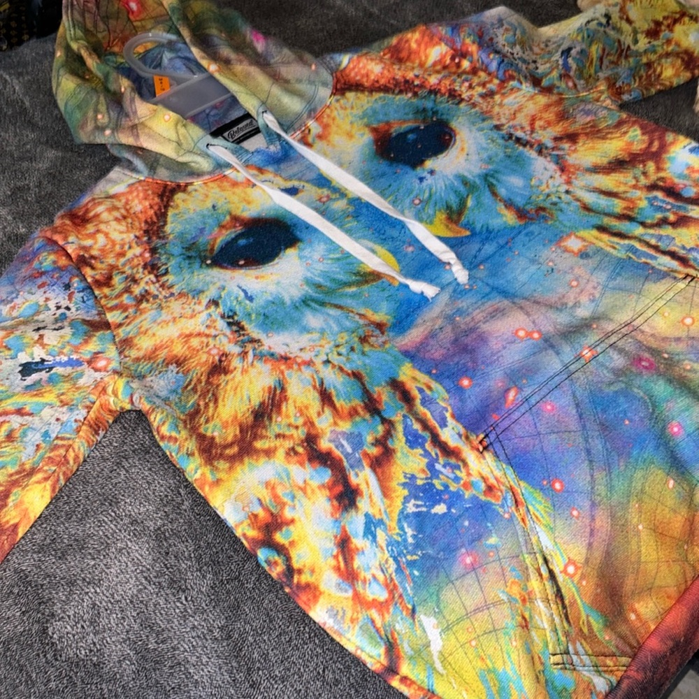 Beloved Medium Owl Tie-Die Hoodie